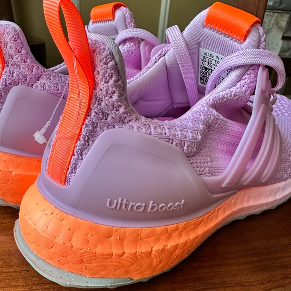 Adidas ULTRABOOST 5.0 DNA RUNNING SHOES SNEAKERS Bliss Lilac / Beam Orange - Picture 11 of 17